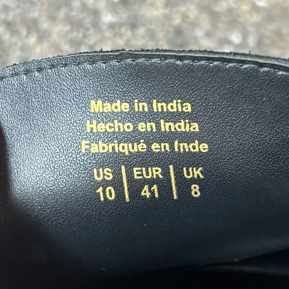Aldo Pillow Walk Comfort Casual Shoes Black Leather Womens Size 10 Slip On Flats
